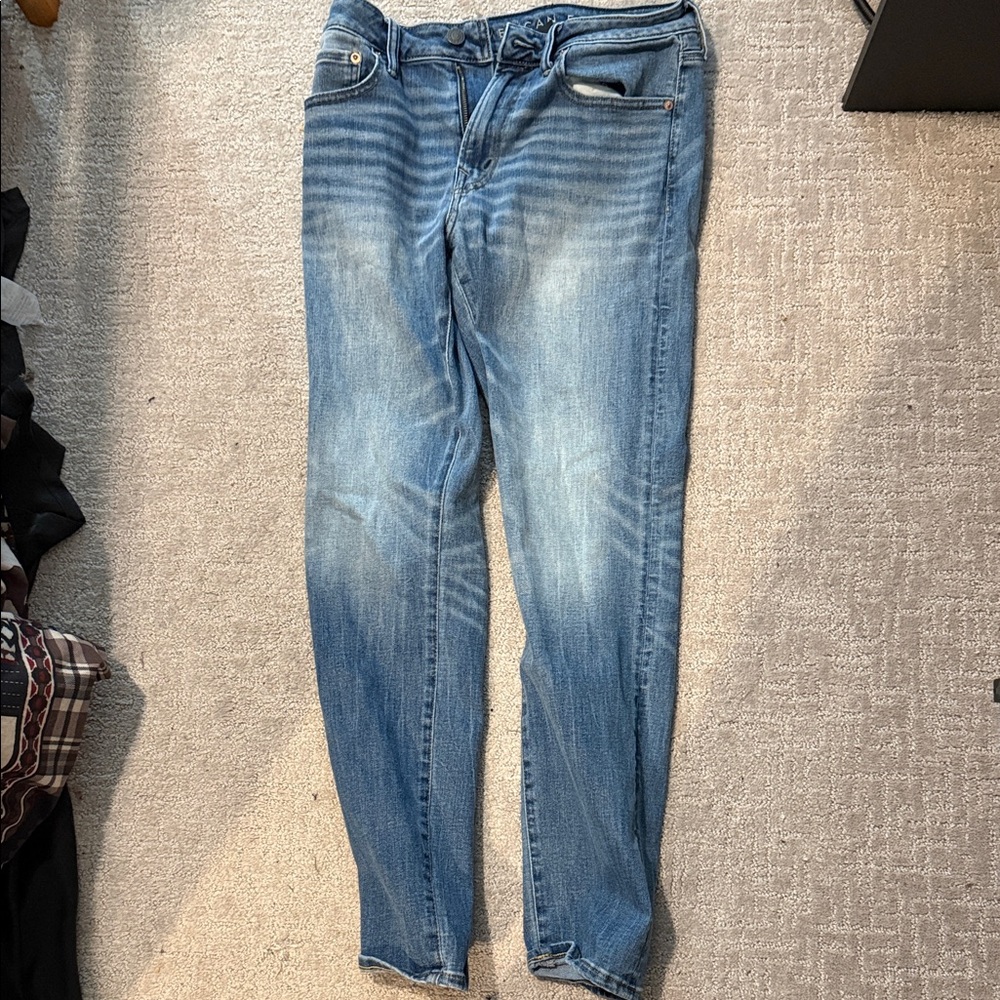 American Eagle Outfitters Men's Light Blue Skinny Jeans